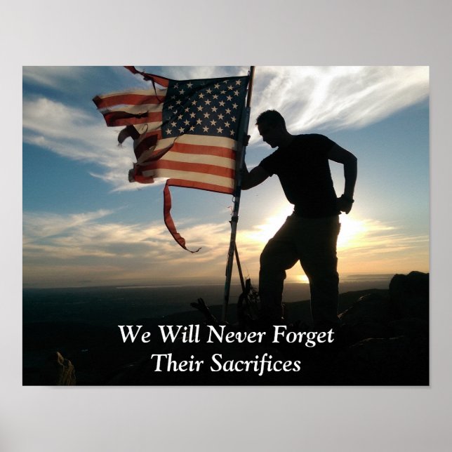 Never Forget Patriotic Poster (Frente)
