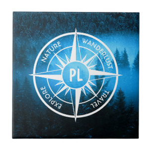 Névoa emblem monograma em estrela de pântano