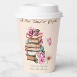 New Chapter Begins Romantic Book Theme Floral