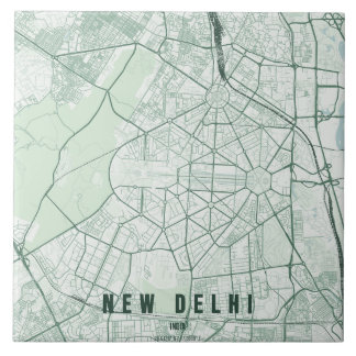 New Delhi India City Map Minimal