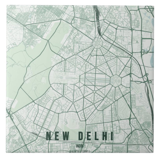 New Delhi India City Map Minimal (Frente)