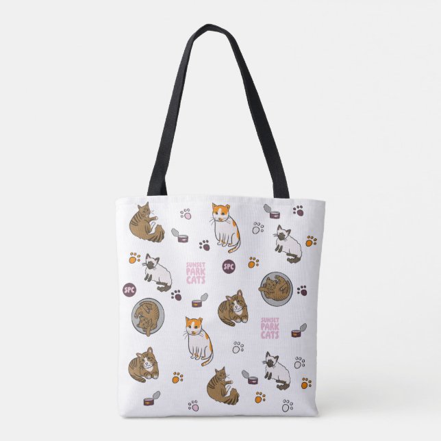 New | Doodles Tote | Sunset Park Cats | Rescue (Verso)
