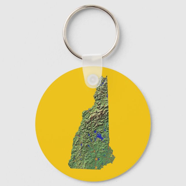 New Hampshire Map Chaveiro (Frente)
