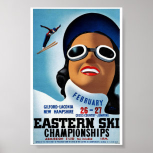 New Hampshire Vintage Travel Poster Restored