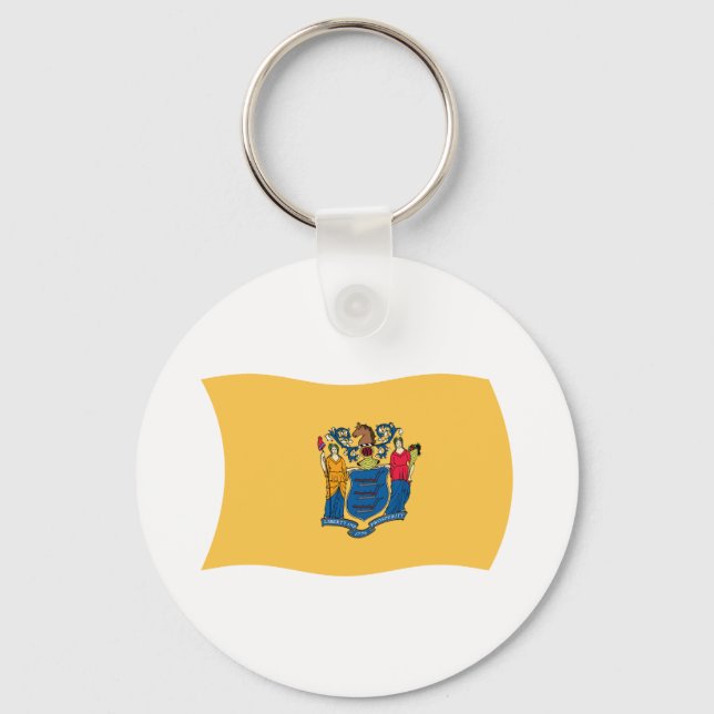New Jersey Flag Chaveiro (Frente)