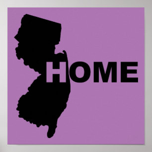 New Jersey Home Longe Do Sinal De Poster