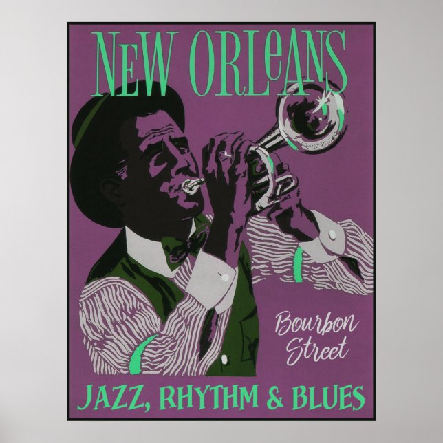 New Orleans Music poster 2/3 (Frente)