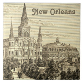 New Orleans St Louis Cathedral Antique Vintage