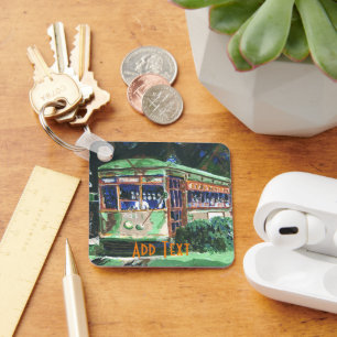 New Orleans Streetcar Chaveiro