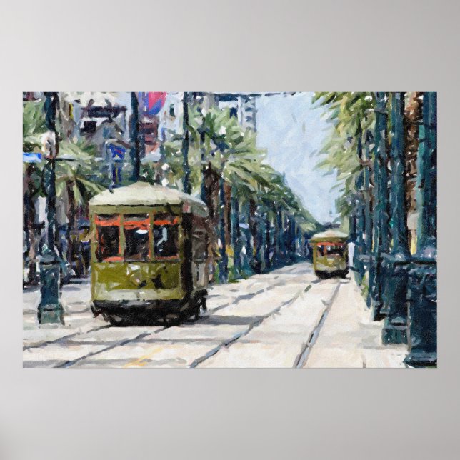 New Orleans Streetcar Impressão (Frente)
