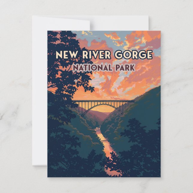 New River Gorge National Park West Virginia Card (Frente)