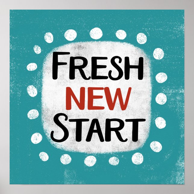 New Start Poster Wall Art Novo (Frente)