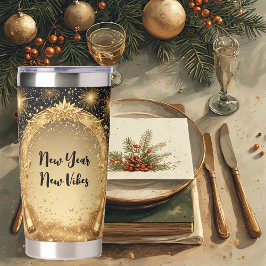 New Year New Vibes Midnight Gold Champagne Sparkle