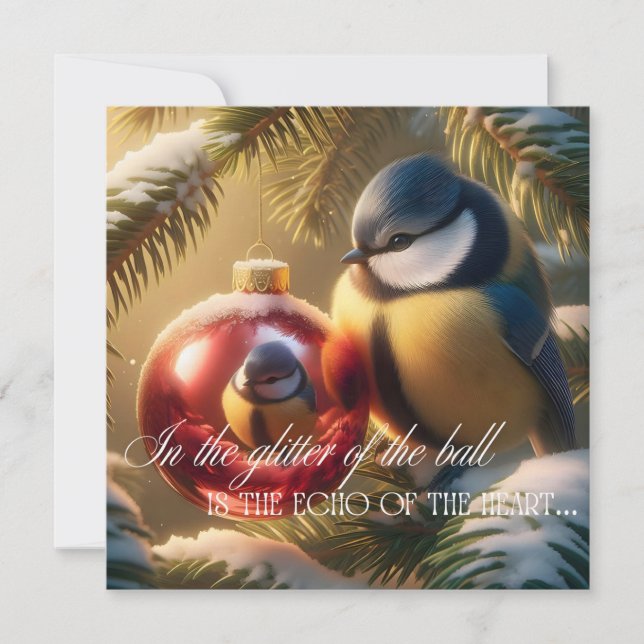 New Year's card with a bird (Frente)