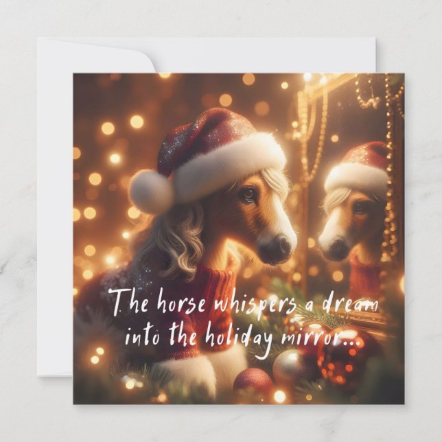 New Year's card with a cute horse (Frente)