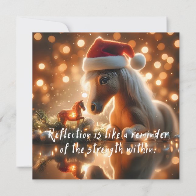 New Year's greeting card with a horse (Frente)