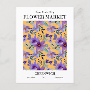 New York Flower Market, cartão postal Greenwich