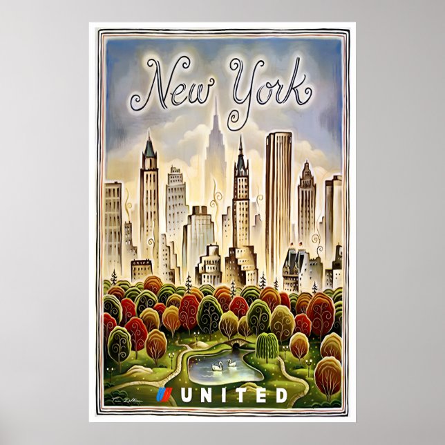 New York Poster Central Park Print United Art (Frente)