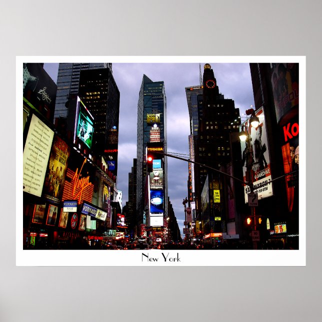 New York Poster Times Square Night NYC Souven (Frente)