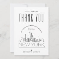New York Wedding | Obrigado + Cartão com fotos