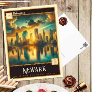 Newark, Delaware Cartão postal Vintage