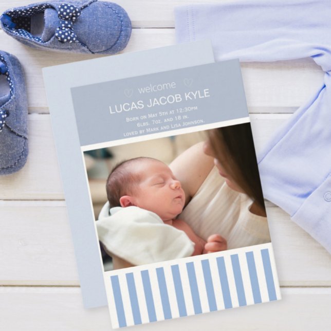 Newborn Baby Birth Announcement Template (Criador carregado)