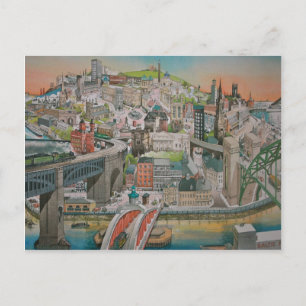 Newcastle upon Tyne através do cartão postal Ano