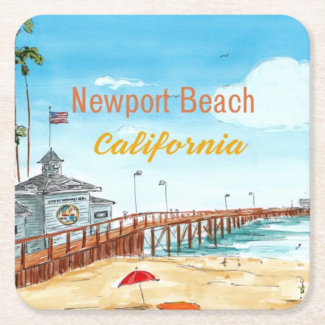 Newport Beach Califórnia Porta-copos (Frente)