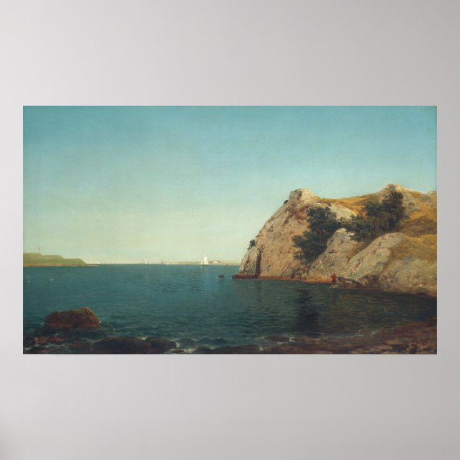 Newport Harbour - John Kensett Fine Art Poster (Frente)