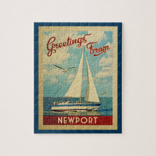 Newport Jigsee Quebra-cabeça Sailboat Vintage Oreg