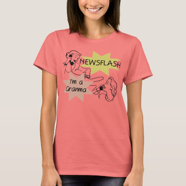 Newsflash eu sou camiseta e presentes de um Granma (Frente)