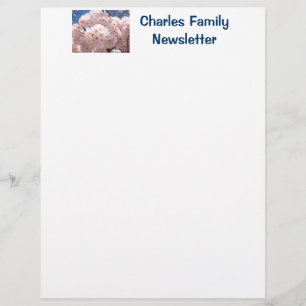 Newsletter da família Seu nome papel Primavera Blo