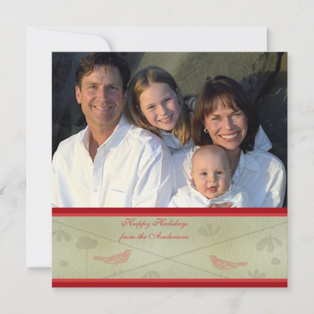 Newsletter sobre o cartão de feriado de pássaro ve (Frente)