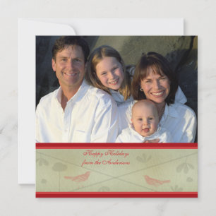 Newsletter sobre o cartão de feriado de pássaro ve