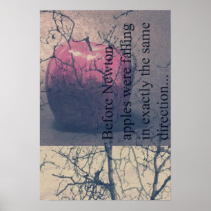 Newton e poster de maçã