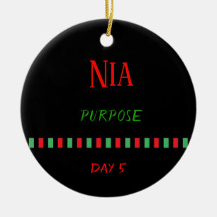 Nia - Kwanzaa Dia 5  Ornamento