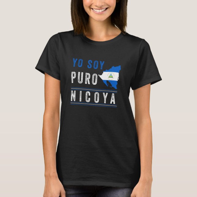 Nicarágua Bandeira Camiseta Nicarágua Nicoya Pinol (Frente)