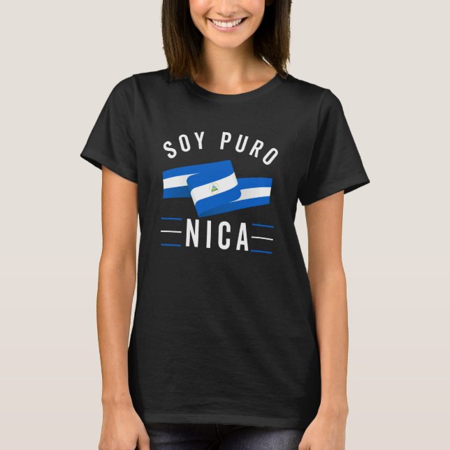 Nicarágua Bandeira Camiseta Nicarágua Nicoya Pinol (Frente)