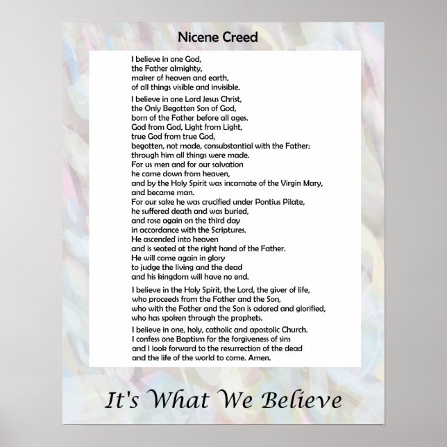Nicene Creed Poster 16"x20" (Frente)