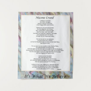 Nicene Creed Tapeçaria Decor de Oração Cristã