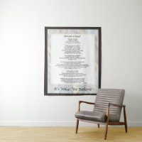 Nicene Creed Tapeçaria Decor de Oração Cristã