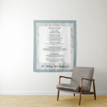 Nicene Creed Tapeçaria Prayer Wall Decor