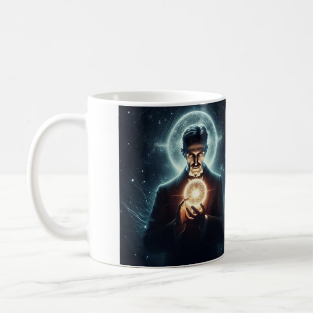 Nicola Tesla Caneca de Café (Esquerda)