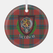 Nicolson Scottish Clan Tartan & Crest