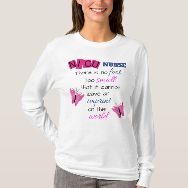 "NICU Nurse" CAMISA DE DORMIR LONGA MULHER (Frente)