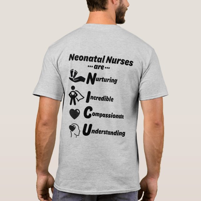NICU NURSES são camisa MENS (Verso)
