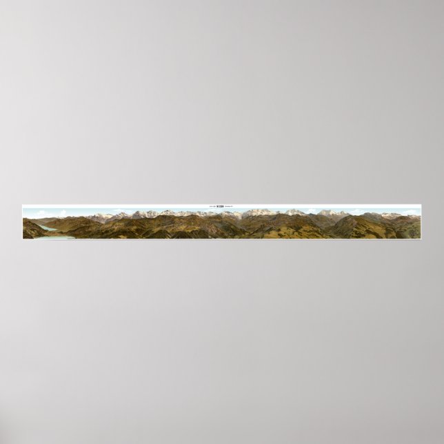 NIESEN Swiss Alps Panorama 360° Poster (Frente)