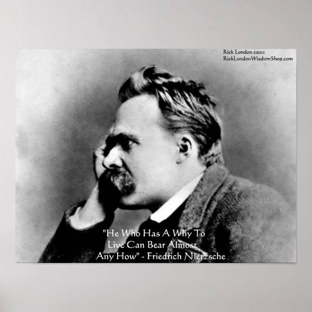 Nietzsche "A Why" Wisdom Cote Poster (Frente)