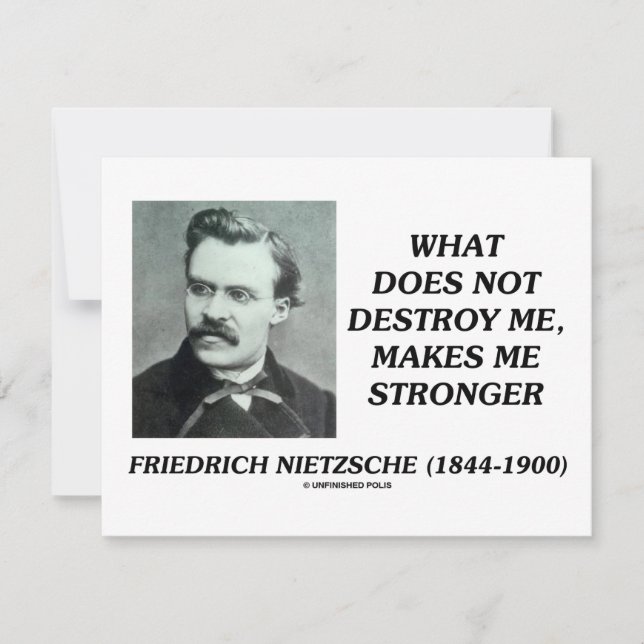 Nietzsche O Que Não Me Destrui Torna Mais Forte (Frente)