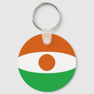 Niger Fisheye Flag Chaveiro
